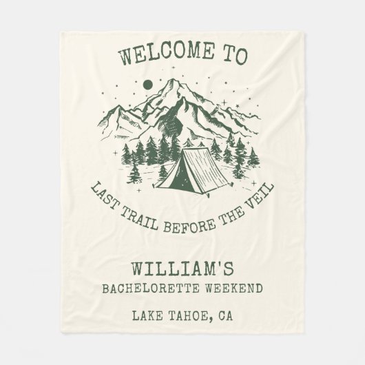 Moderne Eenvoudige Kamp Bachelorette Partij Fleece Deken (Voorkant)