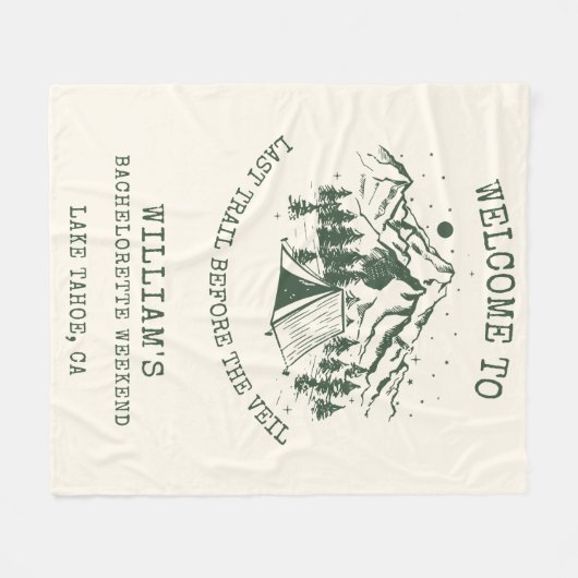 Moderne Eenvoudige Kamp Bachelorette Partij Fleece Deken (Voorkant (Horizontaal))