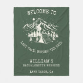 Moderne Eenvoudige Kamp Bachelorette Partij Fleece Deken (Voorkant)