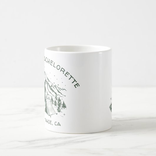 Moderne Eenvoudige Kamp Bachelorette Partij Koffiemok (Center)