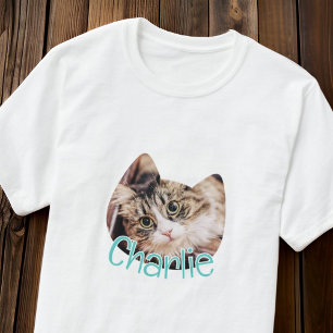 Moderne Eenvoudige Kattenvorm Aangepaste Huisdier  T-shirt