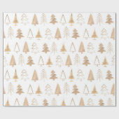 Moderne eenvoudige kerstbomen cadeaupapier (Vlak)