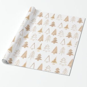 Moderne eenvoudige kerstbomen cadeaupapier