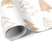 Moderne eenvoudige kerstbomen cadeaupapier (Rol Hoek)