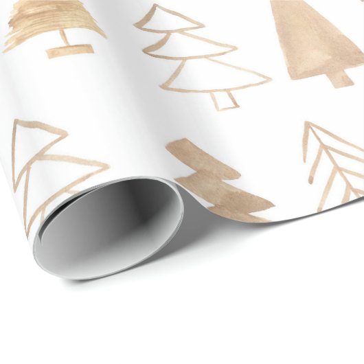 Moderne eenvoudige kerstbomen cadeaupapier (Rol Hoek)