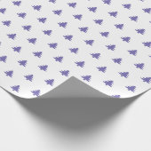 Moderne eenvoudige kerstbomen Periwinkle Blue Cadeaupapier (Hoek)
