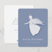 Moderne Eenvoudige kerstengel Feestdagenkaart (Voorkant / Achterkant)