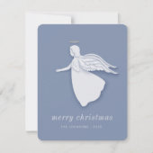 Moderne Eenvoudige kerstengel Feestdagenkaart (Voorkant)