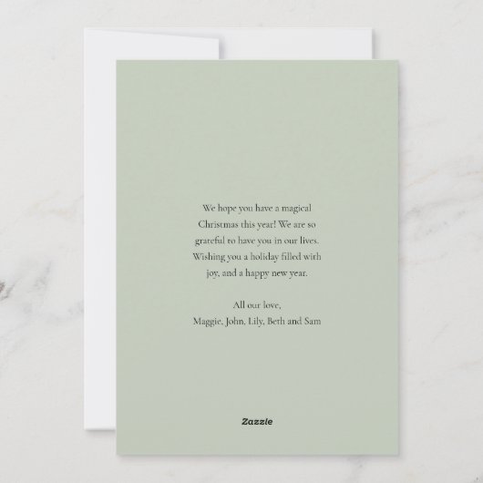 Moderne Eenvoudige Kerstfamilie Zeven Fotocollage Feestdagenkaart (Achterkant)