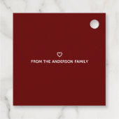 Moderne Eenvoudige kerstfeestdag Bedankjes Labels (Achterkant)