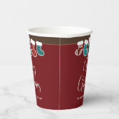 Moderne eenvoudige kerstfeestdag papieren bekers (Rechts)