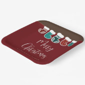 Moderne eenvoudige kerstfeestdag papieren bordje (Gebogen)