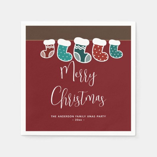 Moderne eenvoudige kerstfeestdag servet (Voorkant)