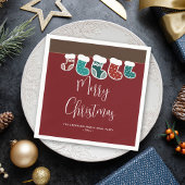 Moderne eenvoudige kerstfeestdag servet