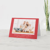 Moderne Eenvoudige kerstfoto Feestdagen Kaart (Voorkant)