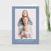 Moderne Eenvoudige kerstfoto Feestdagen Kaart (Voorkant)