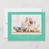 Moderne Eenvoudige kerstfoto Feestdagenkaart (Voorkant)