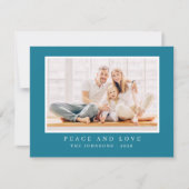 Moderne Eenvoudige kerstfoto Feestdagenkaart (Voorkant)