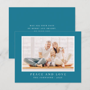 Moderne Eenvoudige kerstfoto Feestdagenkaart