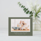 Moderne Eenvoudige kerstfoto Feestdagenkaart (Staand voorkant)