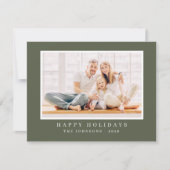 Moderne Eenvoudige kerstfoto Feestdagenkaart (Voorkant)