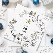 Moderne Eenvoudige Kerstmis: geen foto Feestdagenkaart