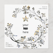 Moderne Eenvoudige Kerstmis: geen foto Feestdagenkaart (Voorkant)