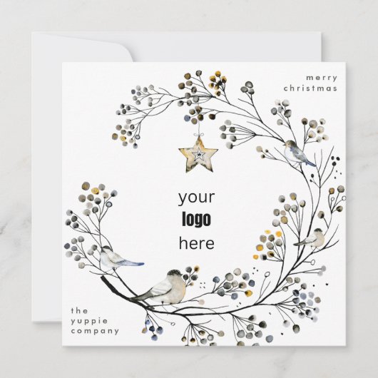 Moderne Eenvoudige Kerstmis, niet-foto voor de org Feestdagenkaart (Voorkant)