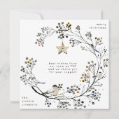 Moderne Eenvoudige Kerstmis, niet-foto voor de org Feestdagenkaart (Achterkant)