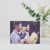 Moderne, eenvoudige kerstritsvriendelijk script vo briefkaart (Staand voorkant)