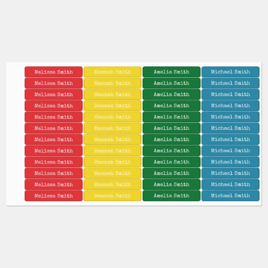 Moderne eenvoudige Kinder waterdichte labels (Vel)