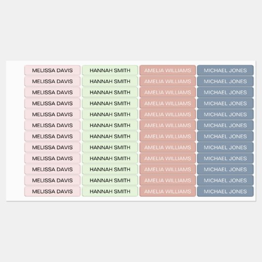 Moderne eenvoudige Kinder waterdichte labels (Vel)