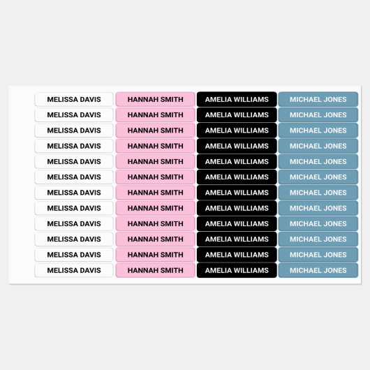 Moderne eenvoudige Kinder waterdichte labels (Vel)