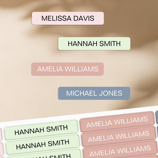 Moderne eenvoudige Kinder waterdichte labels