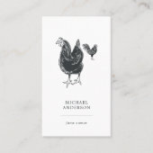 Moderne  eenvoudige kippeneieren, zwart visitekaartje (Voorkant)