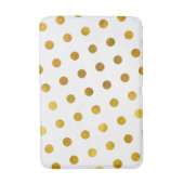 Moderne, eenvoudige klasgelwitte goudpokken badmat (Voorkant Verticaal)