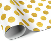 Moderne, eenvoudige klasgelwitte goudpokken cadeaupapier (Rol Hoek)