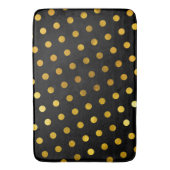 Moderne, eenvoudige klasjes met zwarte goudpokken badmat (Voorkant Verticaal)