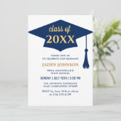 Moderne Eenvoudige Klasse van 2024 Afstudeerfeest Kaart (Staand voorkant)