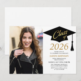 Moderne Eenvoudige Klasse van 2025 Foto Graduation Kaart