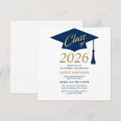 Moderne Eenvoudige Klasse van 2025 Graduation Part Kaart (Voorkant / Achterkant)