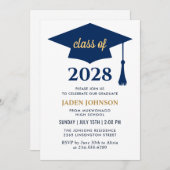 Moderne Eenvoudige Klasse van 2025 Graduation Part Kaart (Voorkant / Achterkant)