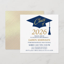 Moderne Eenvoudige Klasse van 2025 Graduation Part Kaart