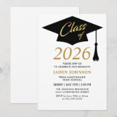 Moderne Eenvoudige Klasse van 2025 Graduation Part Kaart (Voorkant / Achterkant)