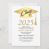 Moderne Eenvoudige Klasse van 2025 Graduation Part Kaart (Voorkant)