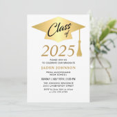 Moderne Eenvoudige Klasse van 2025 Graduation Part Kaart (Staand voorkant)