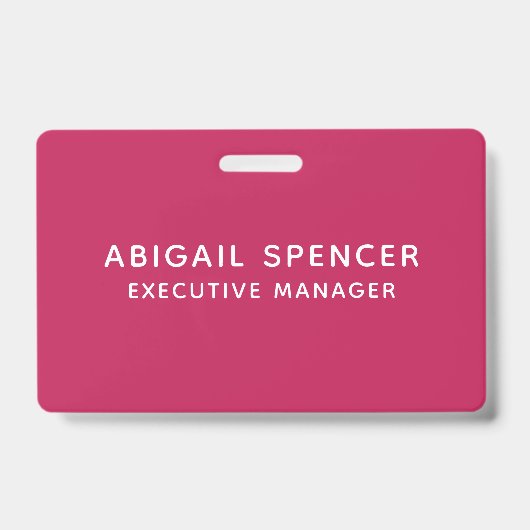 Moderne Eenvoudige Klassevolle Professionele Roze Badge (Voorzijde)
