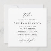 Moderne eenvoudige klassieke elegante bruiloft kaart (Voorkant)