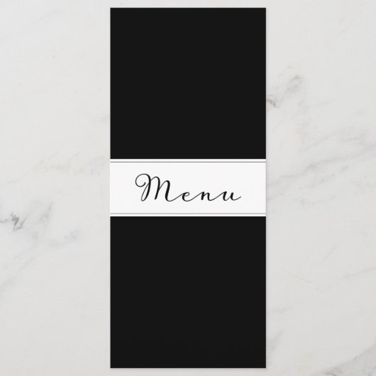 Moderne eenvoudige klassieke menukaart voor het di (Voorkant)