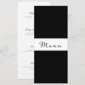 Moderne eenvoudige klassieke menukaart voor het di (Voorkant / Achterkant)